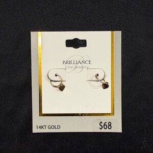 NWT 14KT Gold Heart Earrings